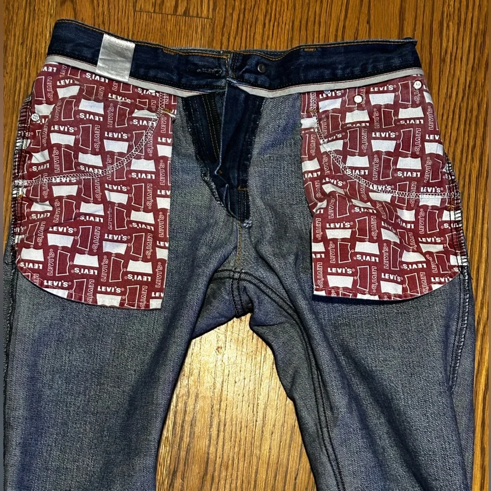 Levi’s 514 Slim Straight Jeans Men’s W 28” 32” Inseam Medium Wash Blue Denim Y2K - Picture 10 of 13
